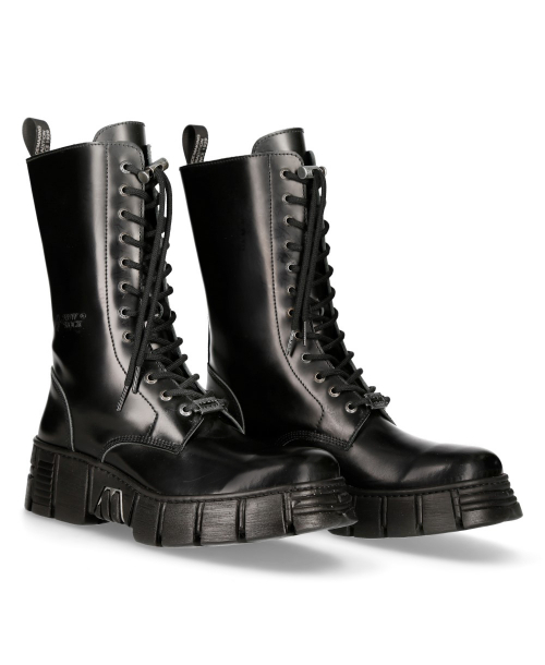 HIGH BOOT BLACK TOWER WITH LACES M-WALL027N-C2
