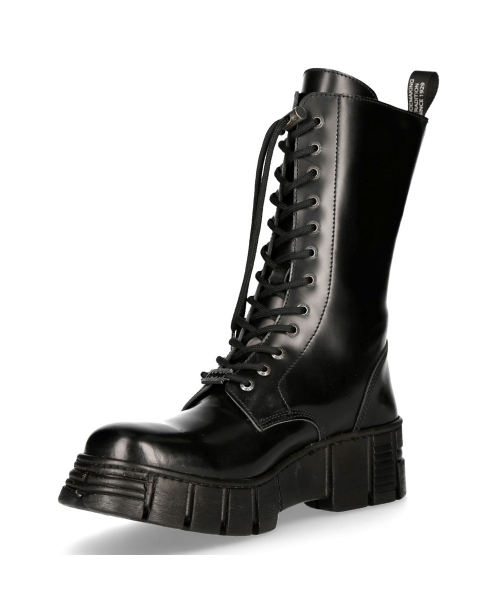 HIGH BOOT BLACK TOWER WITH LACES M-WALL027N-C2