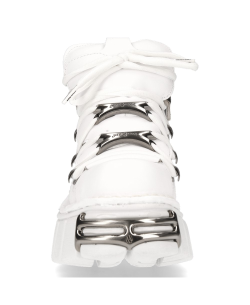 ANKLE BOOT WHITE TOWER WITH LACES M-106N-S18